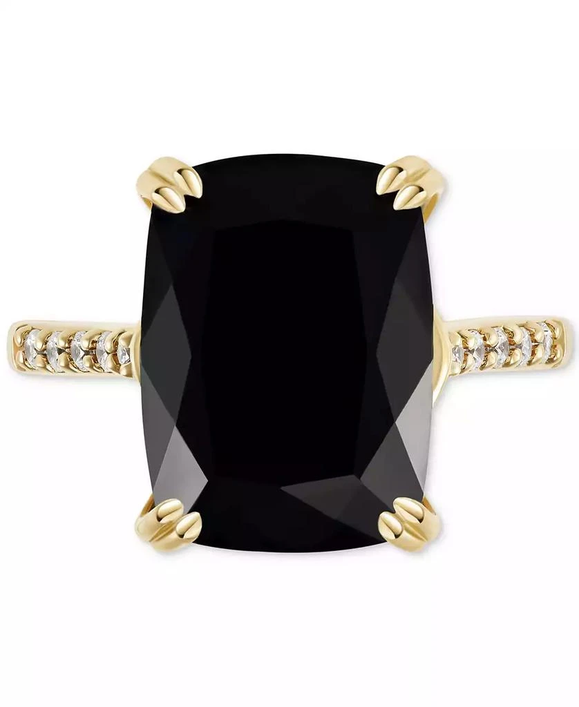 商品Macy's|Onyx (7-1/2 ct. t.w.) and Cubic Zirconia Statement Ring in 14k Gold-Plated Sterling Silver,价格¥427,第3张图片详细描述