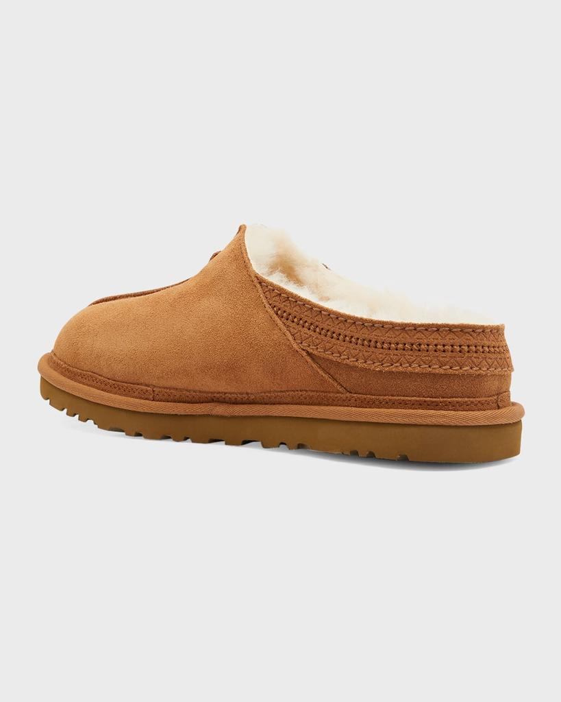 Men's Neuman Shearling-Lined Suede Slippers商品第4张图片规格展示