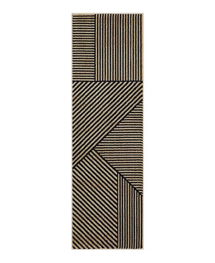 商品Bobby Berk by Karastan|Series 3 Linea Runner Area Rug, 2'4" x 7'10",价格¥3243,第1张图片