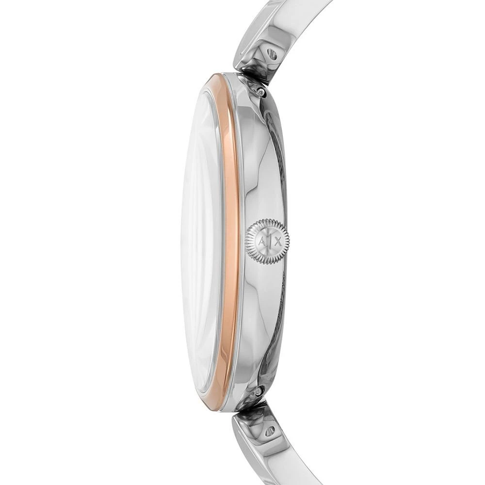 商品Armani Exchange|AX Women's Tri -Tone Stainless Steel Bracelet Watch 32mm,价格¥1011,第2张图片详细描述