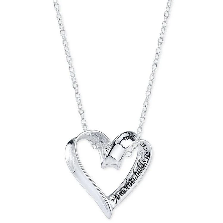 商品Unwritten|Sterling Silver Inscripted Heart Pendant Necklace,价格¥300,第1张图片