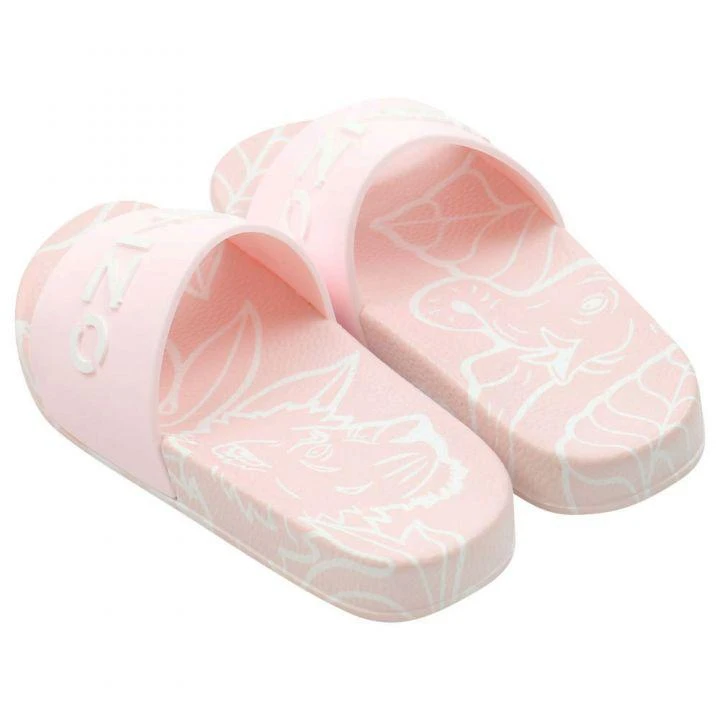 商品Kenzo|Pink Embossed Logo Sliders,价格¥319,第3张图片详细描述