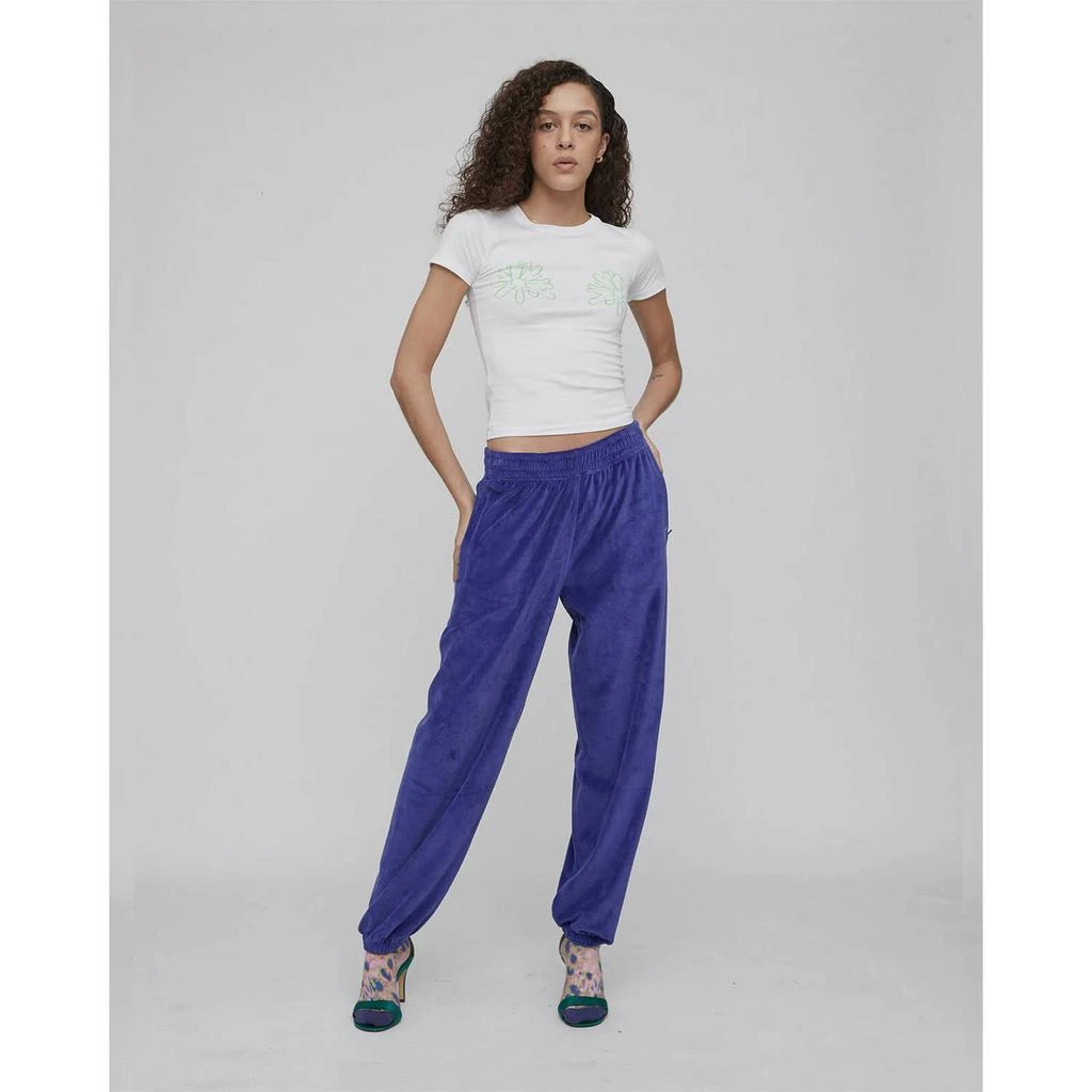 商品The Hut|Les Girls Les Boys Women's Velour Sweats Loose Fit Joggers - Blue,价格¥222,第2张图片详细描述