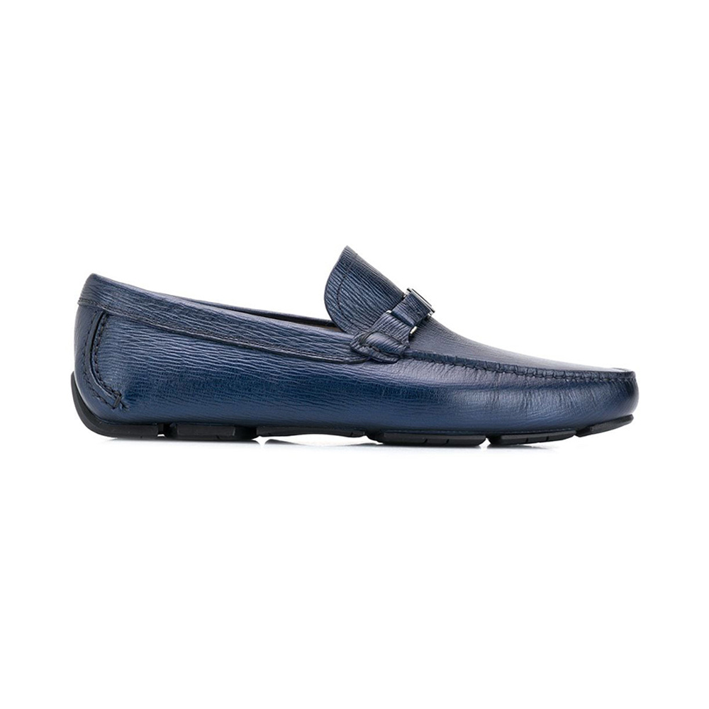 商品Salvatore Ferragamo|SALVATORE FERRAGAMO 菲拉格慕 男士蓝色便鞋 02-B523-709327,价格¥3342,第1张图片