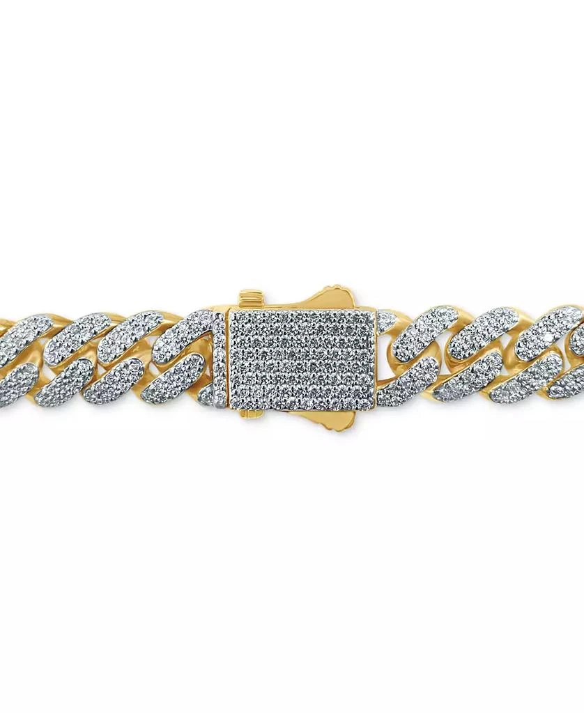 商品Macy's|Men's Diamond (3 ct. t.w.) Cuban Link Bracelet in 10K Yellow Gold,价格¥42969,第3张图片详细描述