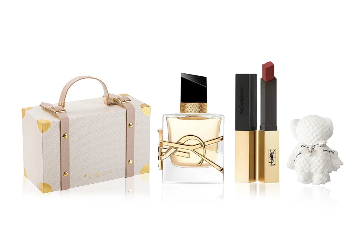商品[国内直发] Yves Saint Laurent|YSL圣罗兰 自由之水 礼遇香槟金礼盒女士香水套装 香水EDP 30ml+口红正装,价格¥943,第4张图片详细描述
