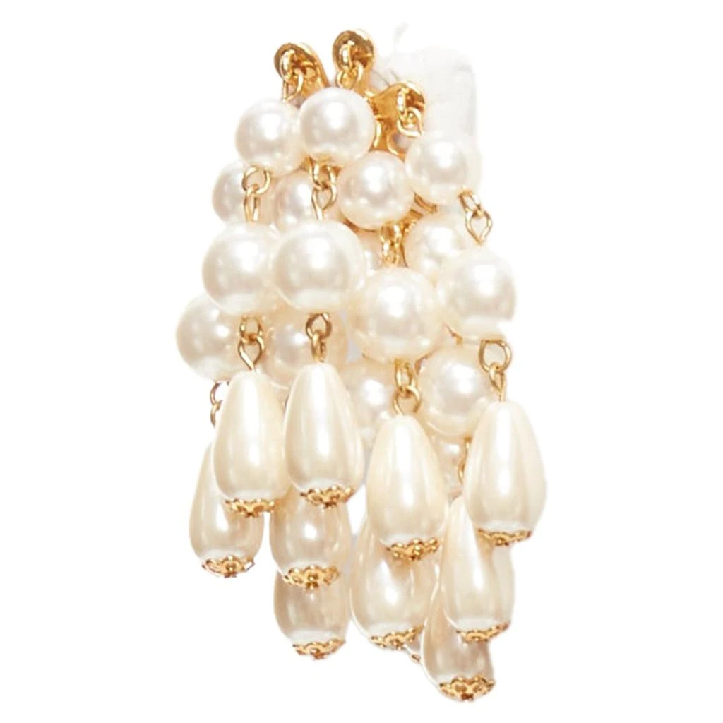 商品[二手商品] LELE SADOUGHI|Lele Sadoughi Faux Pearl Starburst Dangling Chandelier Pin Earrings,价格¥2682,第1张图片