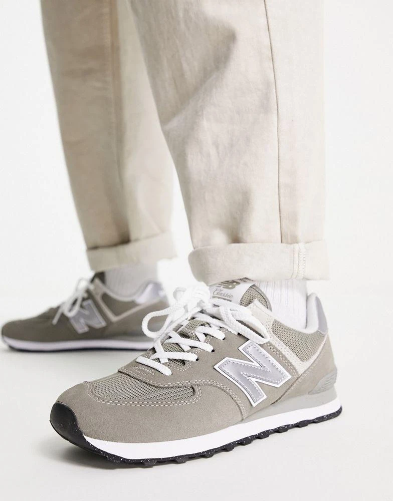 商品New Balance|New Balance 574 sneakers in grey and white,价格¥992,第1张图片