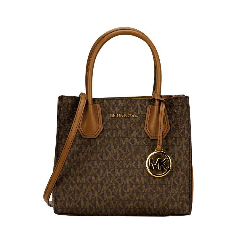 商品Michael Kors|美国直邮Michael Kors 奥莱 MERCER 中号PVC女士单肩斜挎手提包,价格¥1523,第1张图片