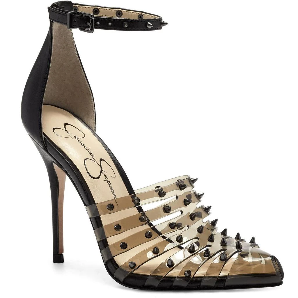 商品Jessica Simpson|Jessica Simpson Westah Women's Studded Faux Leather Caged Dress Heels,价格¥178,第3张图片详细描述