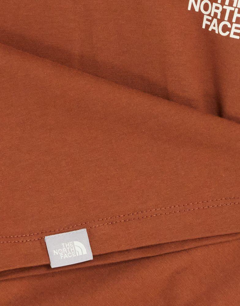 The North Face Relaxed Simple Dome t-shirt in brown Exclusive at ASOS商品第4张图片规格展示