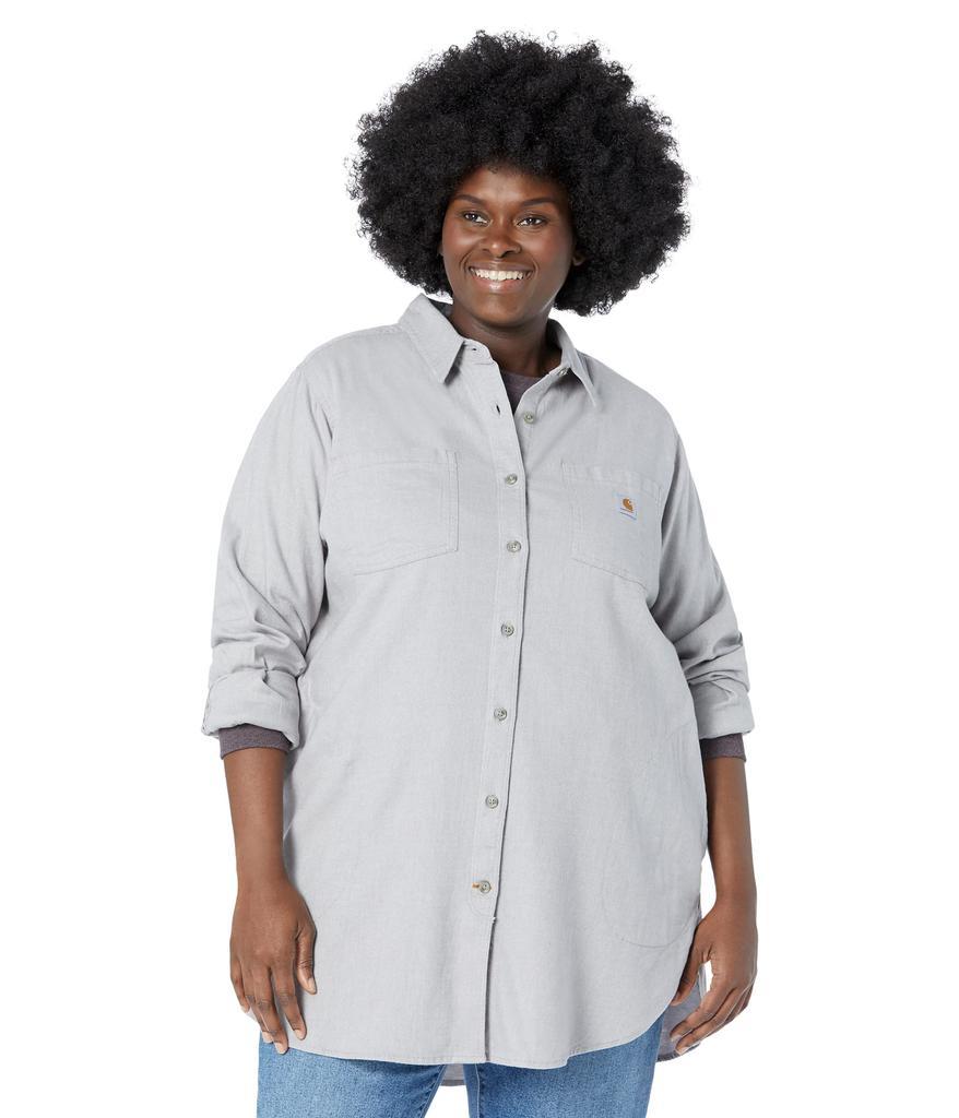 商品Carhartt|Plus Size Rugged Flex® Relaxed Fit Midweight Flannel Long Sleeve Plaid Tunic,价格¥447,第1张图片