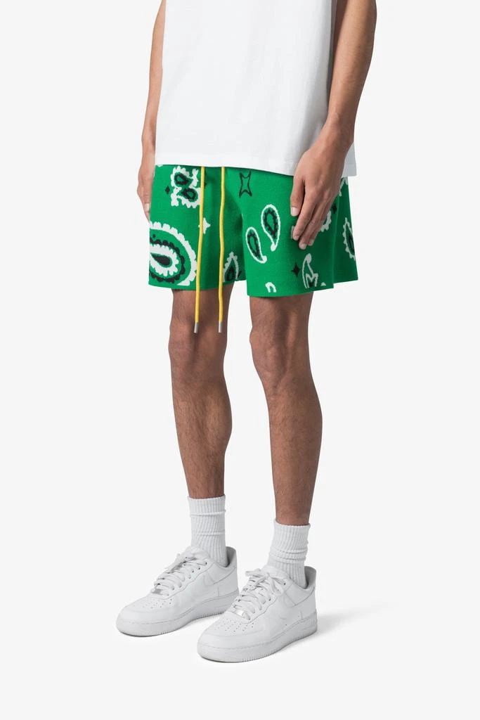 商品MNML|Paisley Knit Shorts - Green,价格¥287,第2张图片详细描述