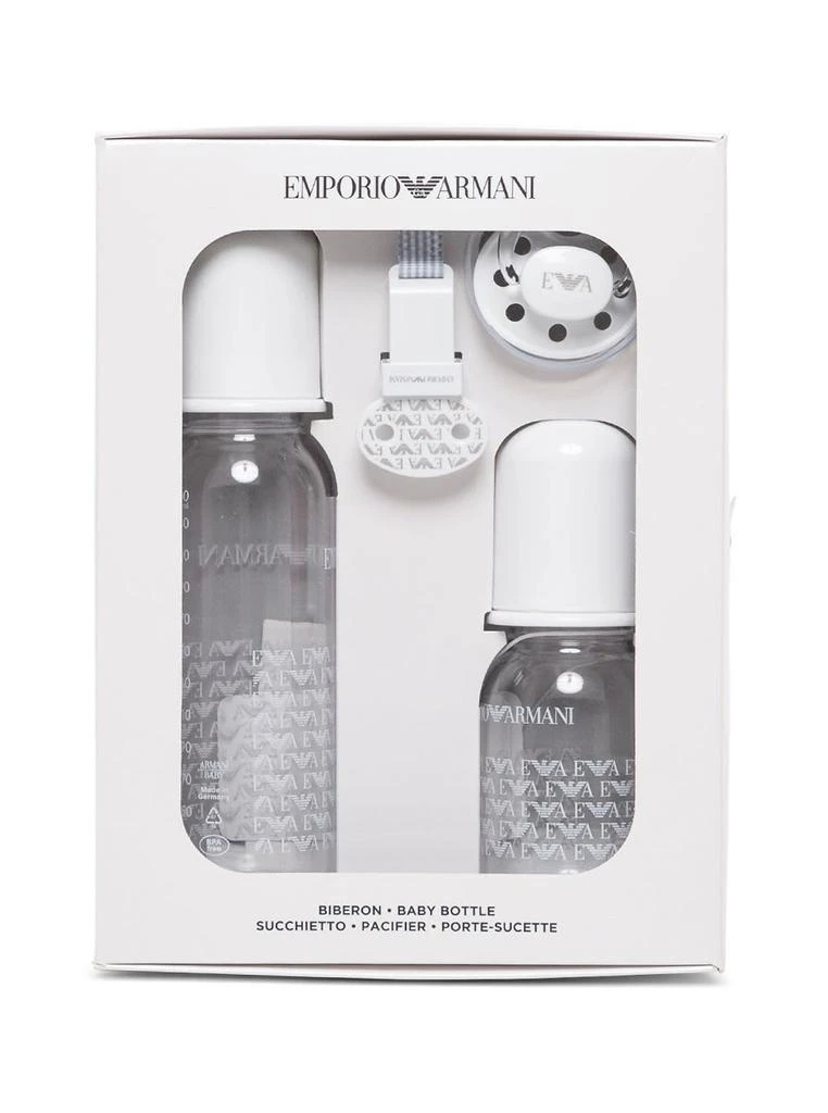商品Emporio Armani|Emporio Armani Baby Bottle And Pacifier Set With Logo,价格¥767,第1张图片