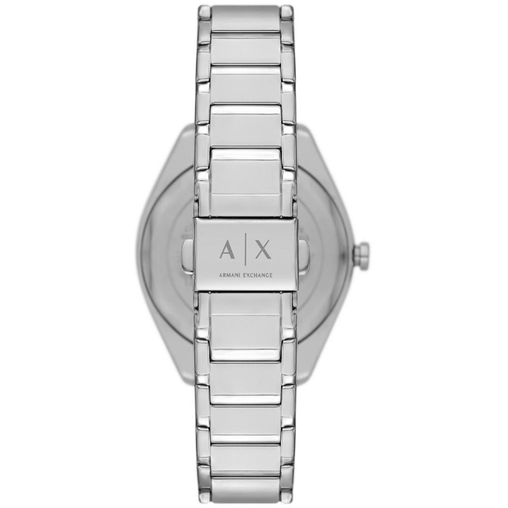 商品Armani Exchange|Women's Multifunction Silver-Tone Stainless Steel Bracelet Watch, 38mm and Toprings Set,价格¥1646,第6张图片详细描述