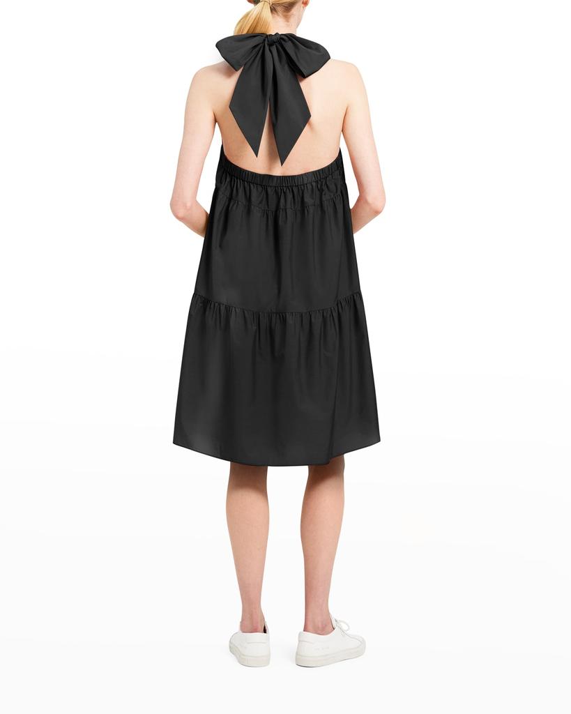 Tiered Neck-Tie Halter Mini Dress商品第2张图片规格展示