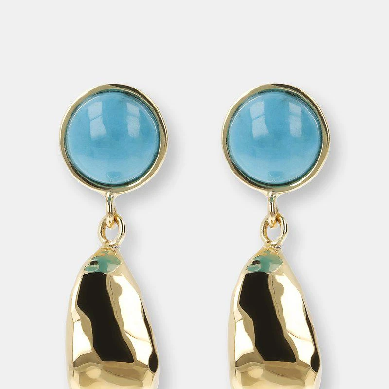 商品Etrusca Gioielli|Drop Earrings With Turquoise Gemstone,价格¥1050,第1张图片