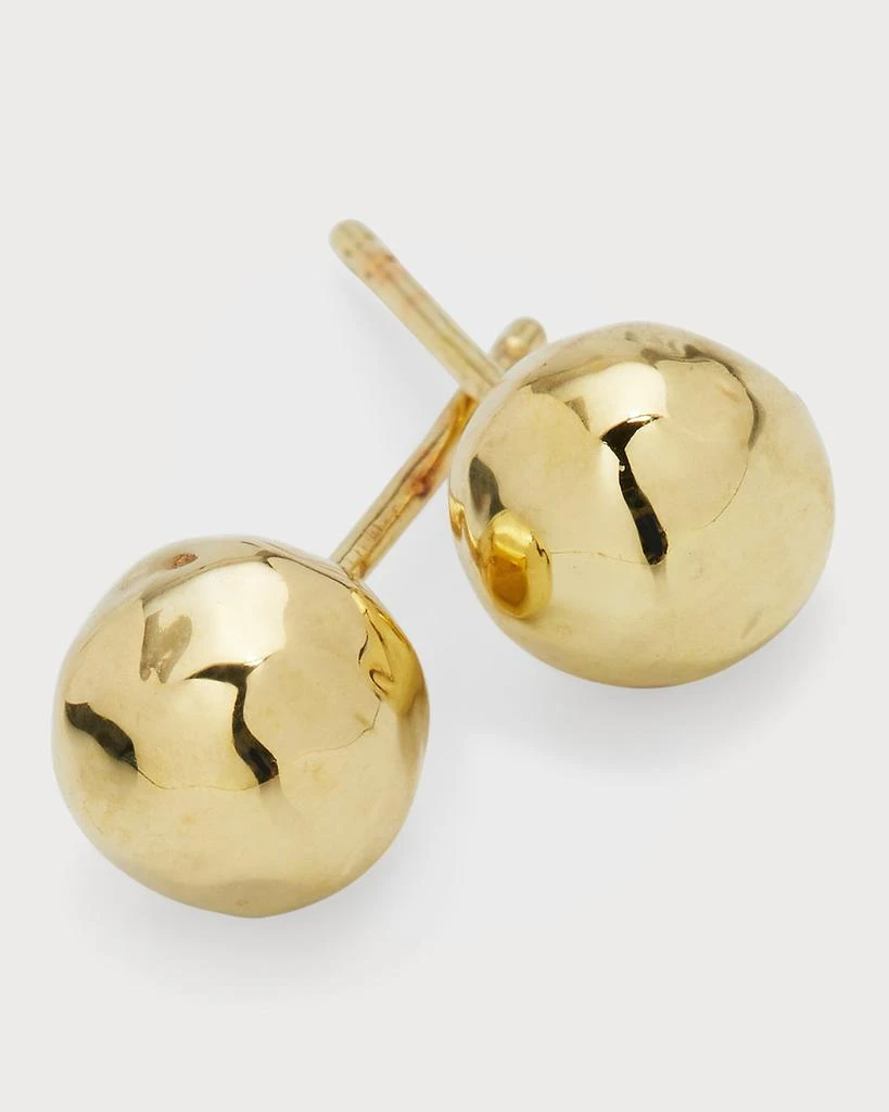 商品Ippolita|Small Hammered Ball Stud Earrings in 18K Gold,价格¥4233,第2张图片详细描述