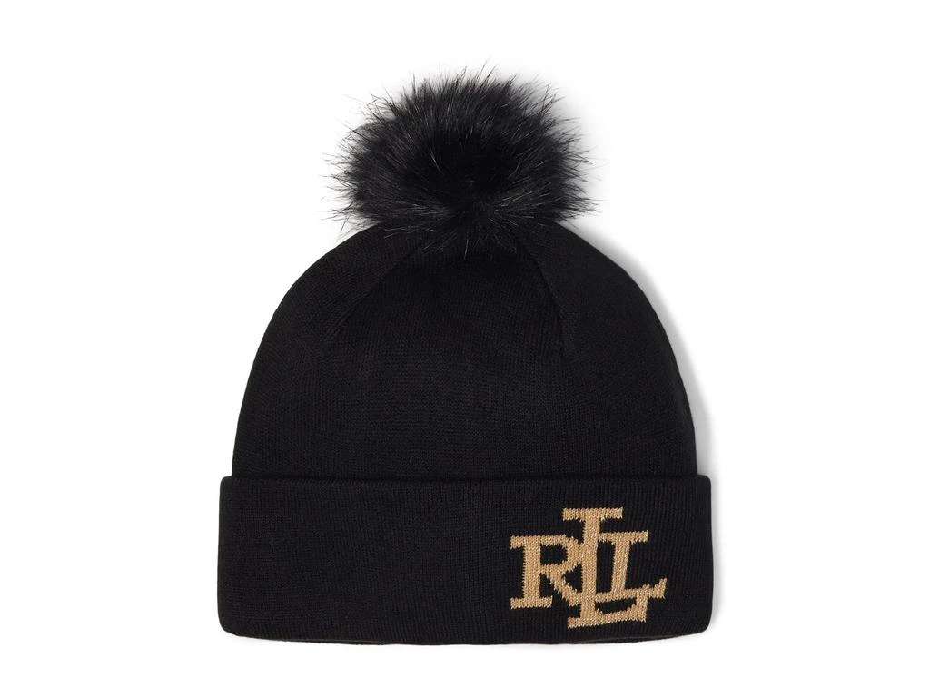 商品Ralph Lauren|Knit Logo Beanie with Pom-Pom,价格¥291,第1张图片