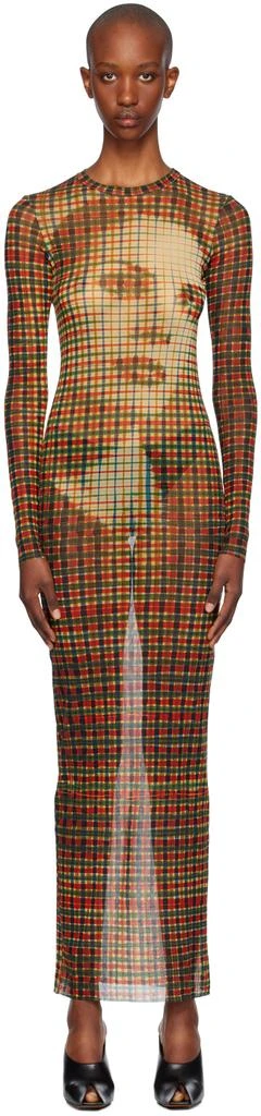 商品Jean Paul Gaultier|Multicolor Tartan Face Maxi Dress,价格¥1854,第1张图片