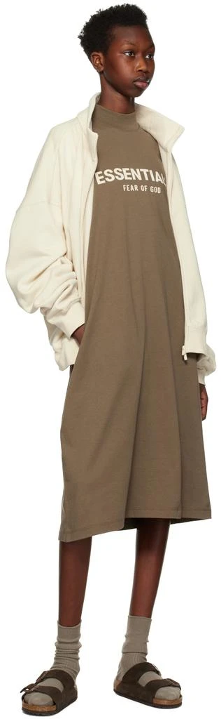 商品Essentials|Brown Short Sleeve Minidress,价格¥563,第4张图片详细描述