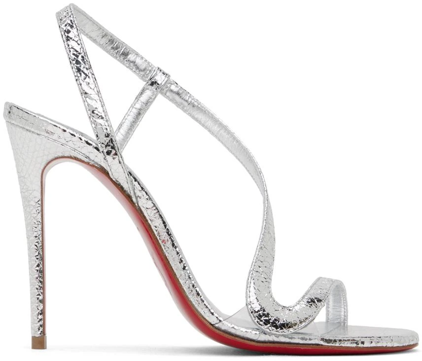 商品Christian Louboutin|Silver Rosalie Heeled Sandals,价格¥6955,第1张图片