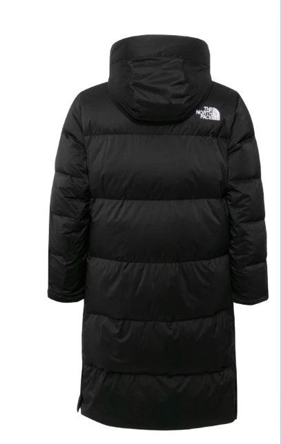 【享贝家】（国内现货）THE NORTH FACE 胸前LOGO印花连帽长款羽绒服 冬季 男女同款 黑色 NC2DN72A G-LY 商品