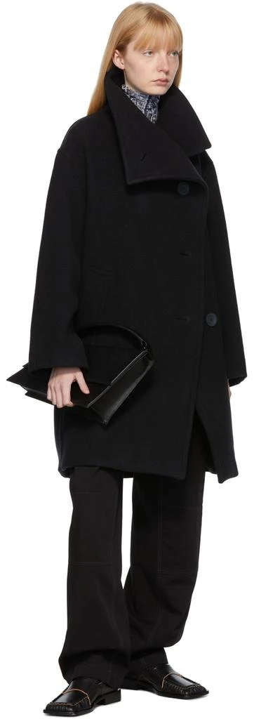 商品Acne Studios|Black Funnel Neck Coat,价格¥4966,第4张图片详细描述