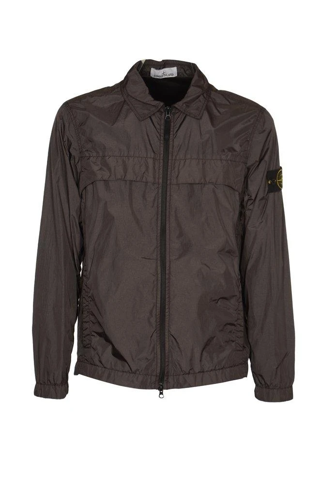 商品Stone Island|Stone Island Crinkle Reps Zipped Shirt Jacket,价格¥2816,第1张图片