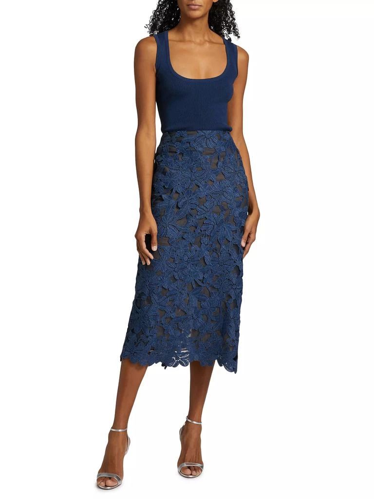 商品Oscar de la Renta|Silk-Blend Rib-Knit Tank,价格¥9622,第2张图片详细描述