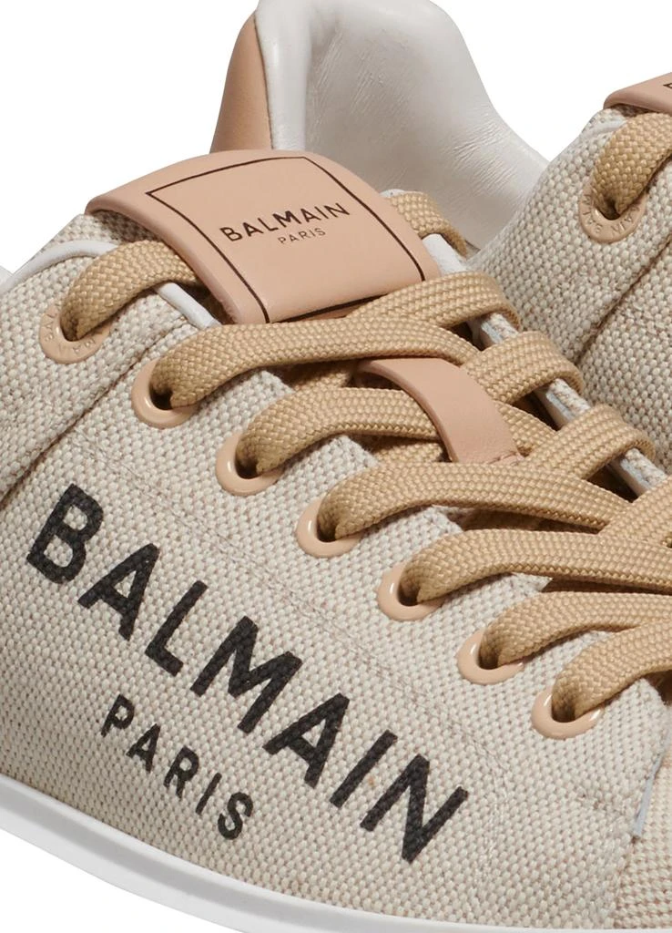 B-Court Balmain 标识印花帆布运动鞋 商品