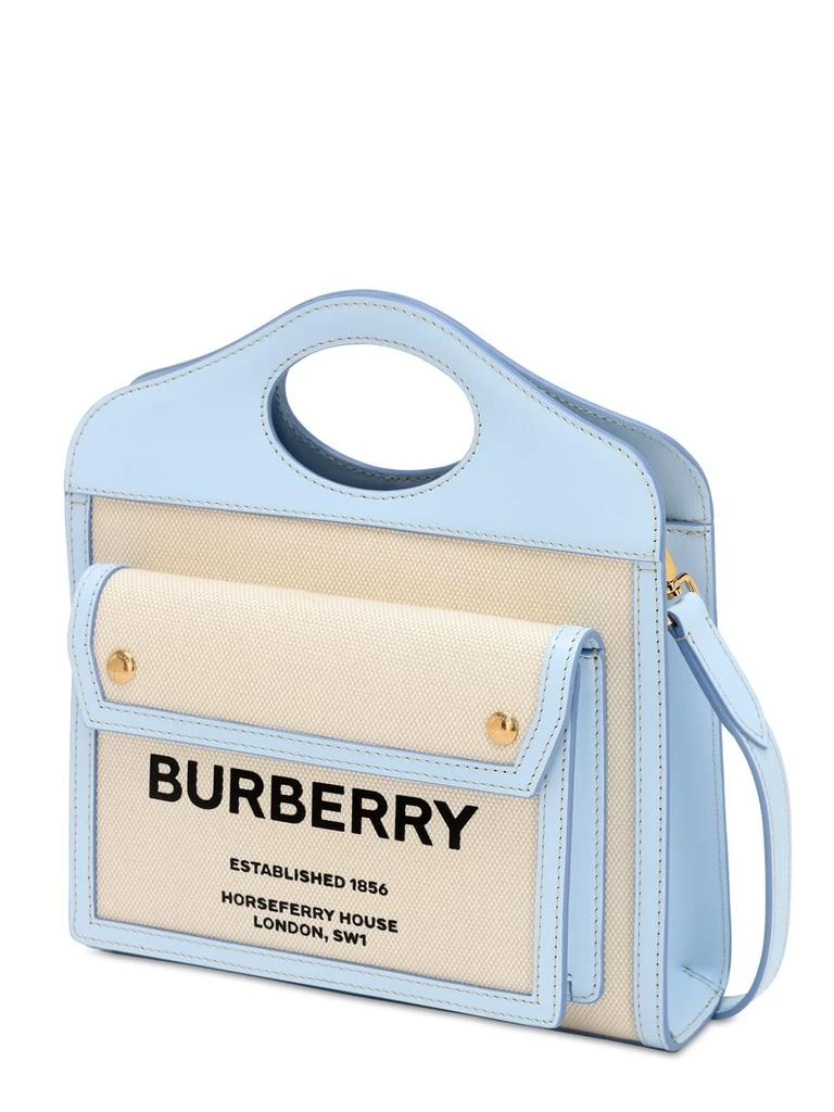 商品Burberry|Mini Pocket Logo Canvas & Leather Tote,价格¥10440,第2张图片详细描述