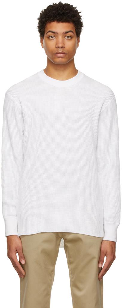 White Long Sleeve Thermal T-Shirt商品第1张图片规格展示