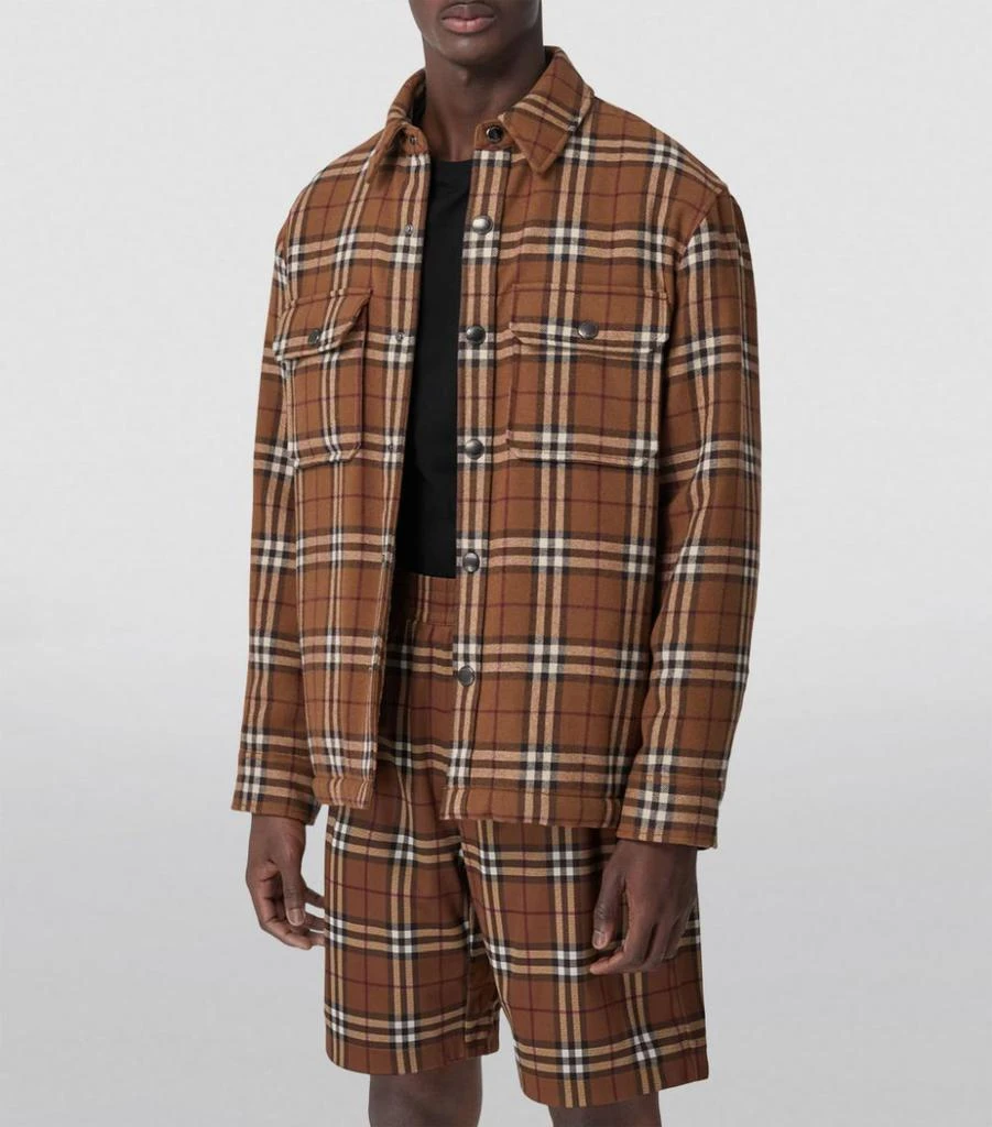 商品Burberry|Vintage Check Wool Cotton Overshirt,价格¥8746,第3张图片详细描述