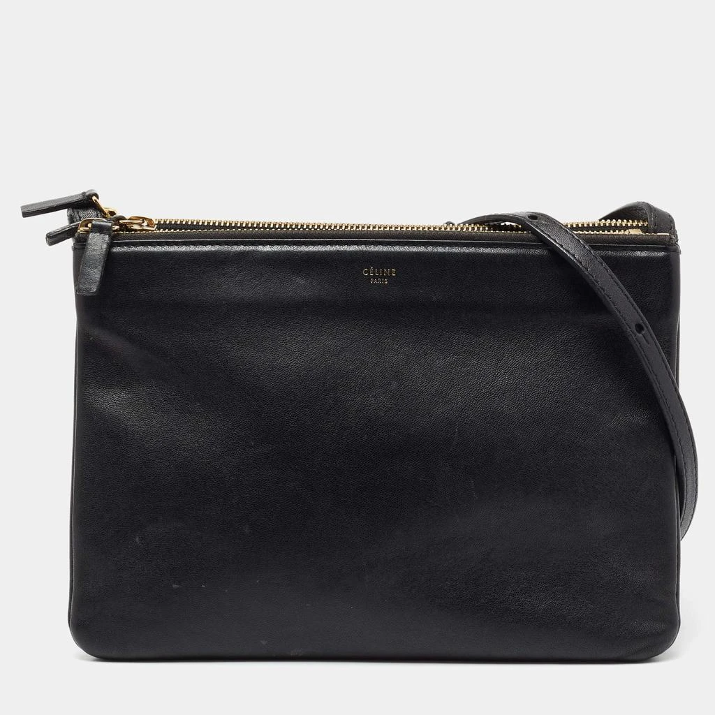 商品[二手商品] Celine|Celine Black Leather Large Trio Crossbody Bag,价格¥4944,第1张图片