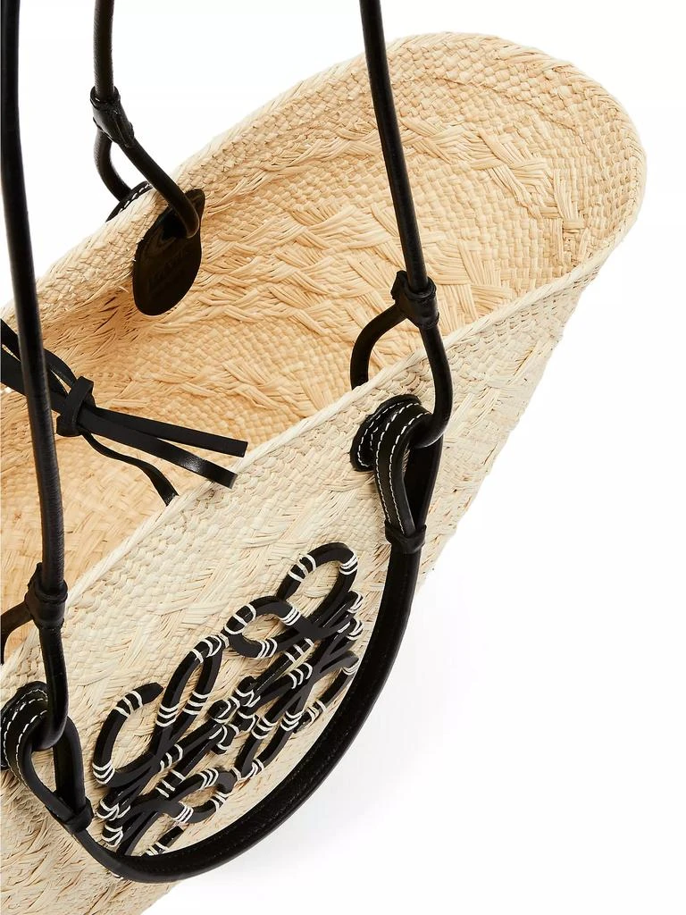 LOEWE x Paula's Ibiza Anagram Leather-Trimmed Iraca Basket Bag 商品