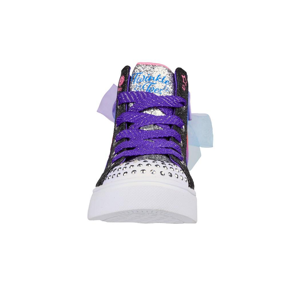商品SKECHERS|Little Girls Twinkle Toes -Twinkle Sparks - Bow Magic Light-Up Casual Sneakers from Finish Line,价格¥367,第6张图片详细描述