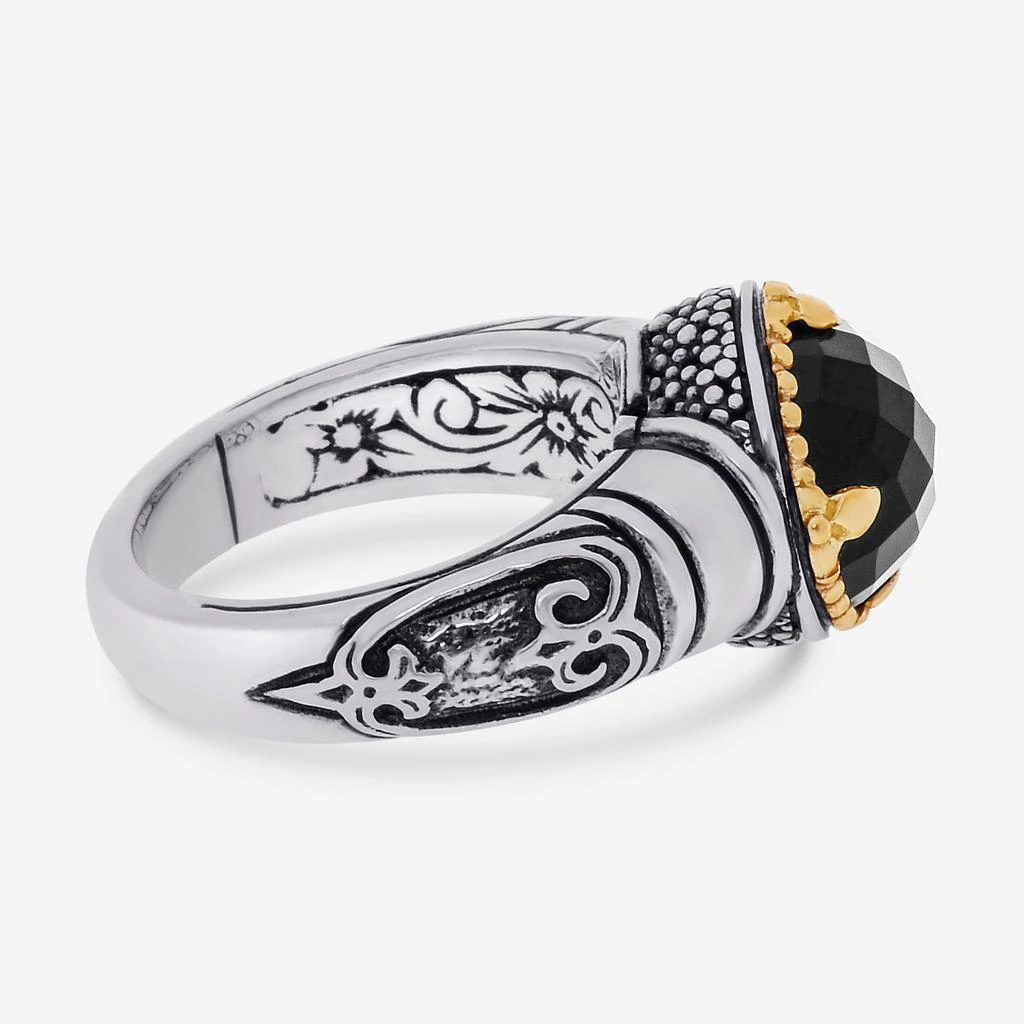 商品Konstantino|Konstantino Calypso Sterling Silver and 18K Yellow Gold, Onyx Statement Ring DKJ846-120 S7,价格¥1912,第4张图片详细描述