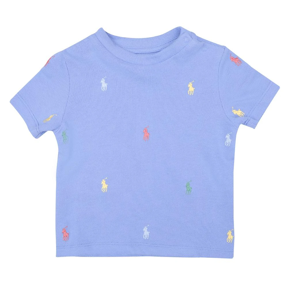 商品Ralph Lauren|Blue Repeat Pony Logo Short Sleeve T Shirt,价格¥163,第1张图片