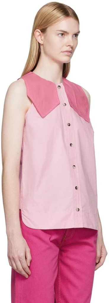 商品Ganni|Pink Poplin Shirt,价格¥254,第2张图片详细描述