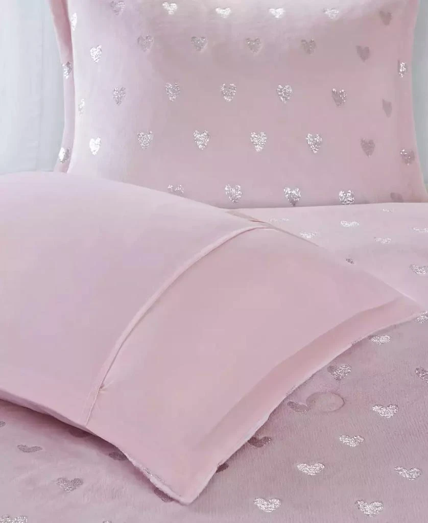 Rosalie Metallic Heart 3-Pc. Comforter Set 商品