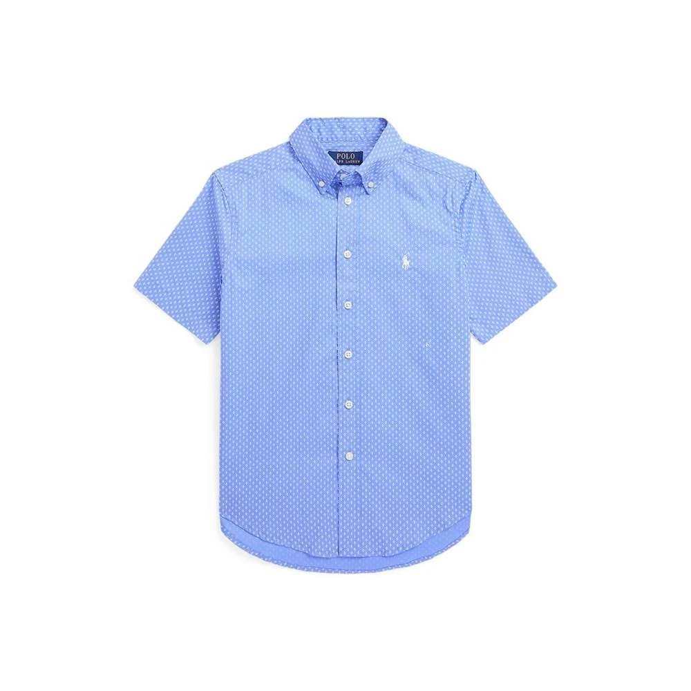 商品Ralph Lauren|Big Boys Geometric Poplin Short Sleeve Shirt,价格¥312,第1张图片