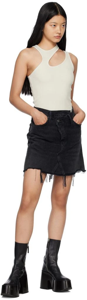 商品AGOLDE|Black Criss Cross Denim Miniskirt,价格¥551,第4张图片详细描述