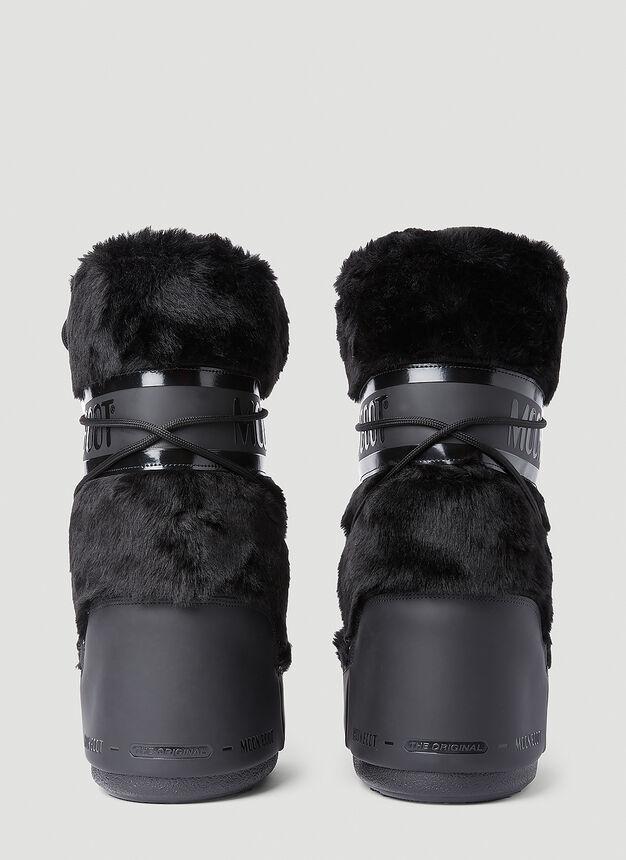 Icon Faux Fur Snow Boots in Black商品第4张图片规格展示