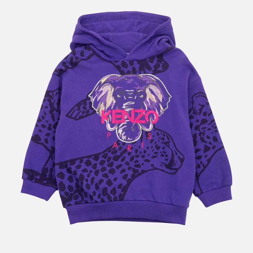 KENZO Girls Cheetah Print Cotton-Jersey Hoodie商品第1张图片规格展示