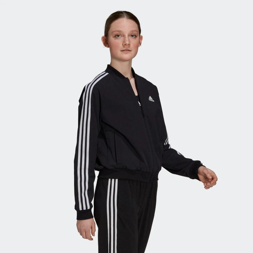 商品Adidas|Women's adidas Essentials 3-Stripes Track Jacket,价格¥237,第4张图片详细描述