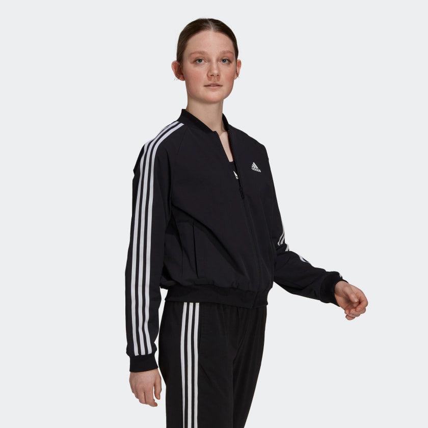 商品Adidas|Women's adidas Essentials 3-Stripes Track Jacket,价格¥179,第6张图片详细描述