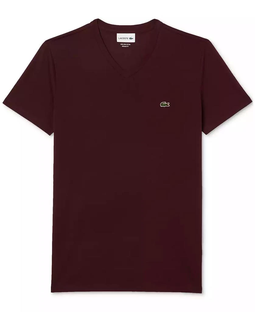 商品Lacoste|Men’s V-Neck Pima Cotton Tee Shirt,价格¥274,第2张图片详细描述