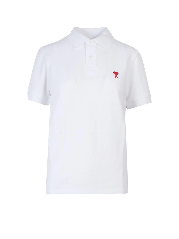 商品AMI|AMI Paris Ami de Coeur Logo Embroidered Polo Shirt,价格¥998,第1张图片