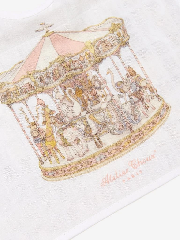 商品Atelier Choux|Atelier Choux Baby Girls Carousel Large Bib in Pink,价格¥304,第4张图片详细描述